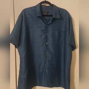 Van Heusen Men's Navy Plaid Shirt